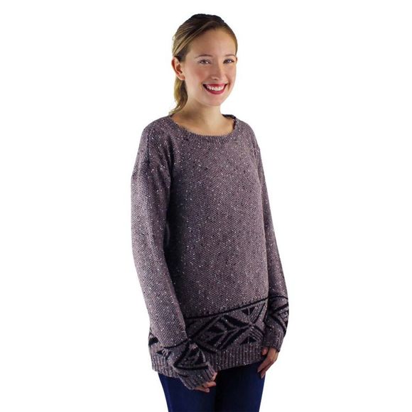 Marled Patterned Long Sweater - Picture 2 of 3